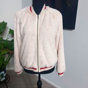 Lavender Brown Faux Fur Jacket Size Medium NWNT.